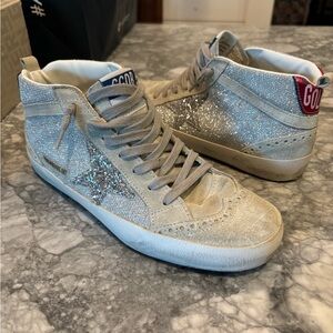 Golden Goose Silver Mid-star class isSneakers with Star Design Worn Once size 39